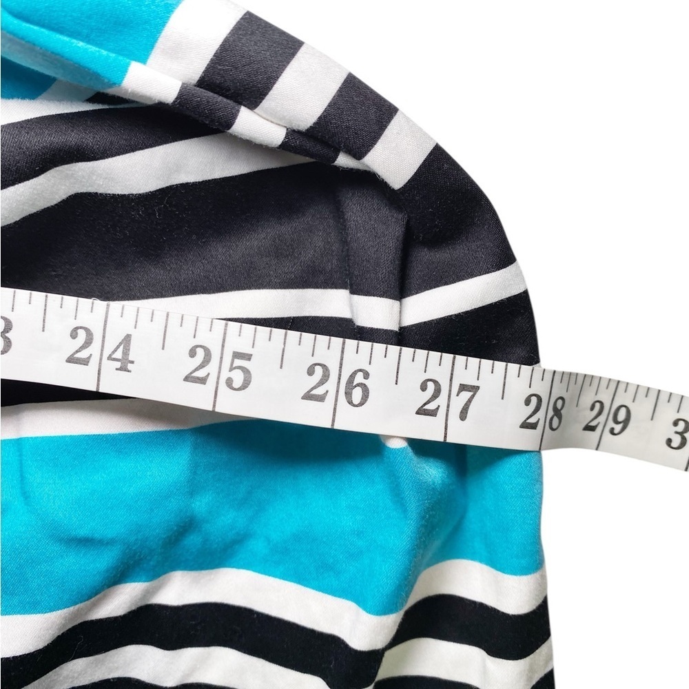 Talbots Black, White, and Blue Striped Midi Dress - Picture 11 of 15